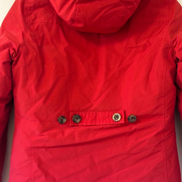 Woolrich Arctic Red Hooded Parka with Coyote Fur Trim | Size XS - Picture 7 of 12